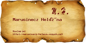Marusinecz Heléna névjegykártya